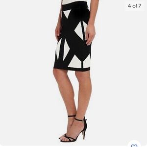 BCBG MaxAzria Geometric Jacquard Pencil Skirt